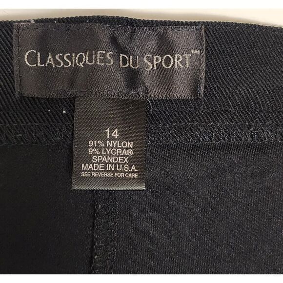 Classique du sport Pull-On Leggings Black Size 14 - Picture 4 of 4